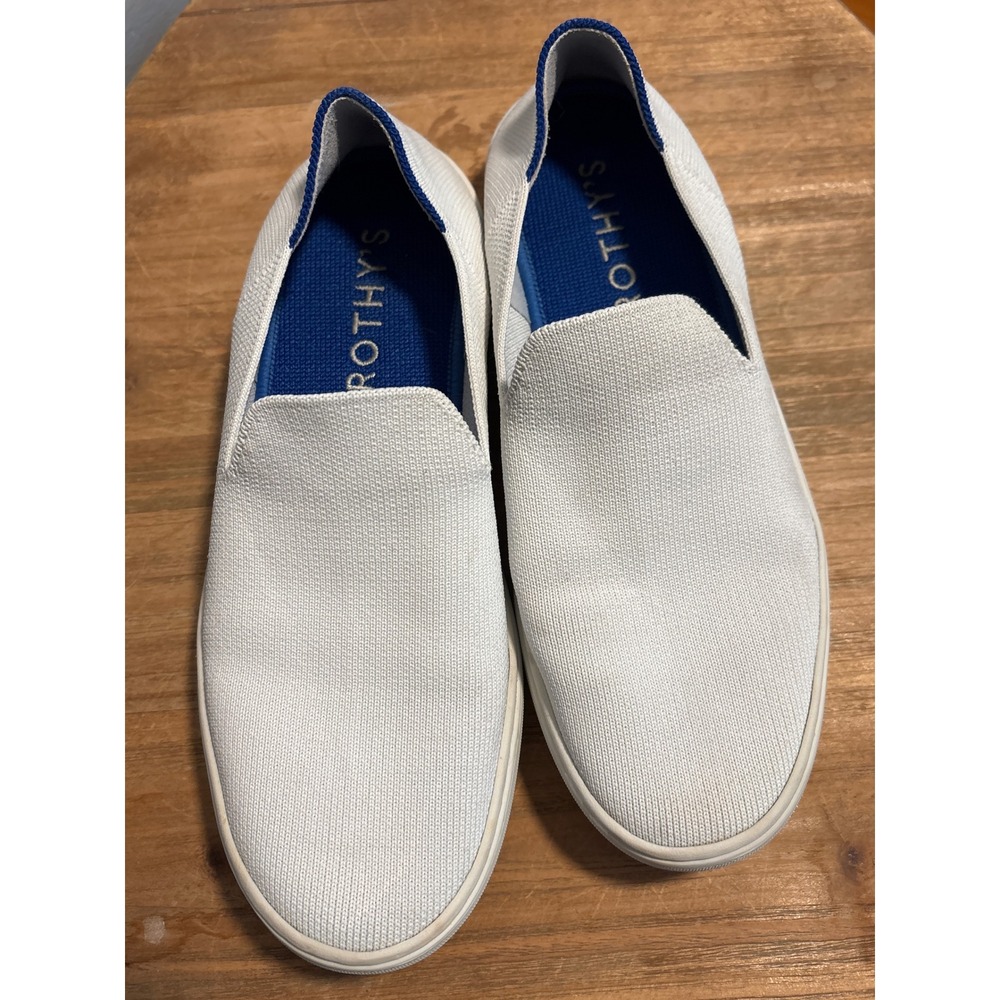 Rothys The Original Slip On Sneaker Bright White Shoes 7.5 Eco Friendly Washable